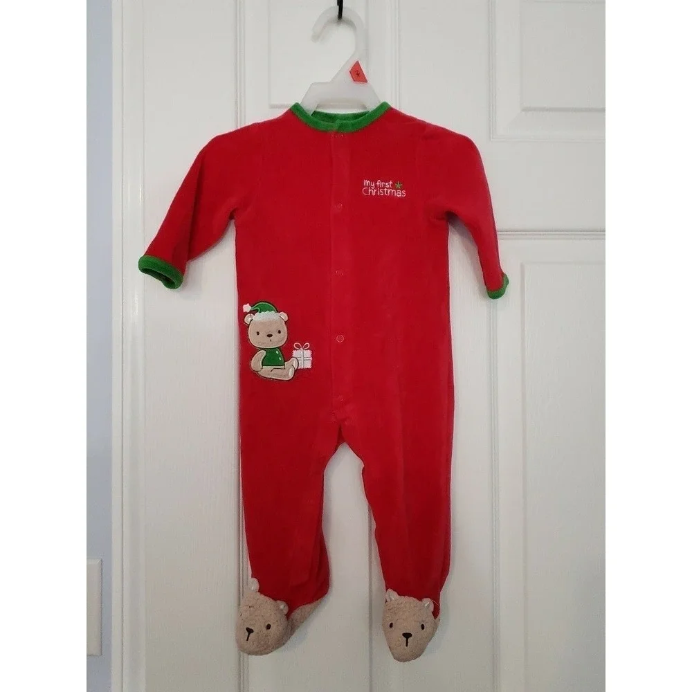Little‎ Me Baby's First Christmas Sleeper One Piece Size 9M